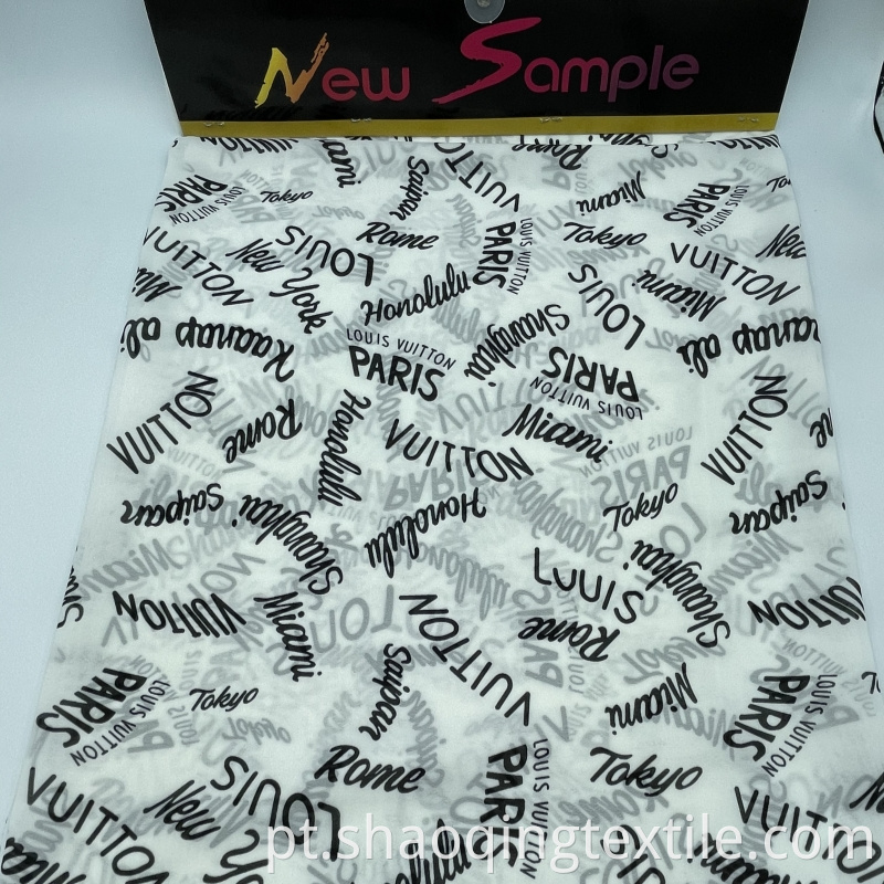 Letter Printing Polyester Textile Jpg